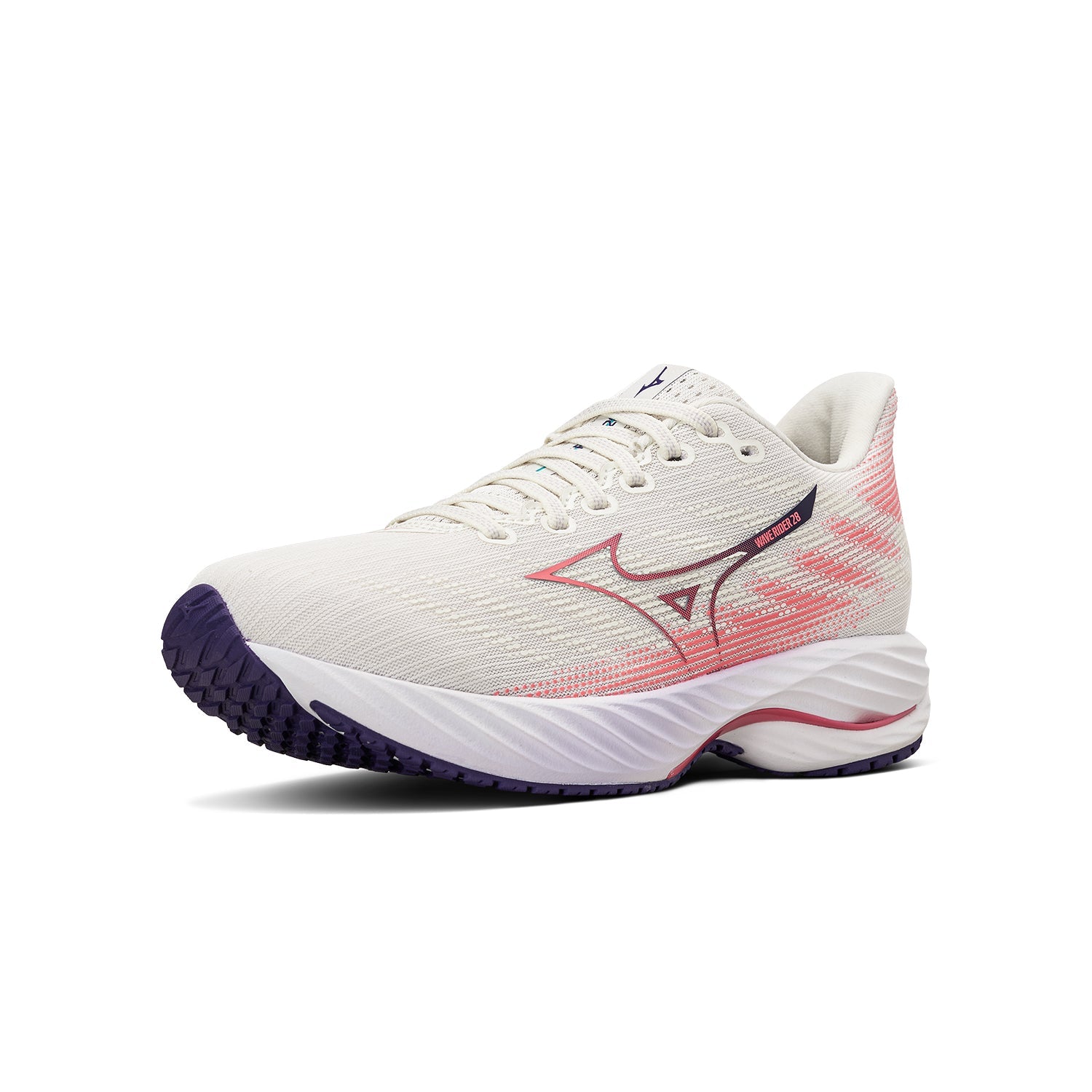 Mizuno Wave Rider 28 'Snow White Camellia Rose' Women | Running Shoes Secondary image