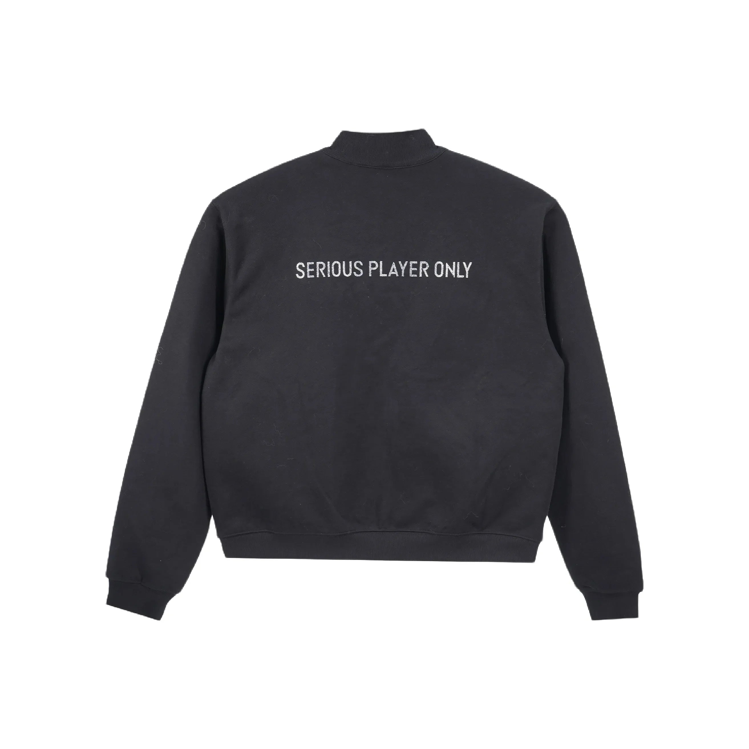 Serious Player Only Zip Up Crewneck Sweatshirt-Diamond Black Secondary image
