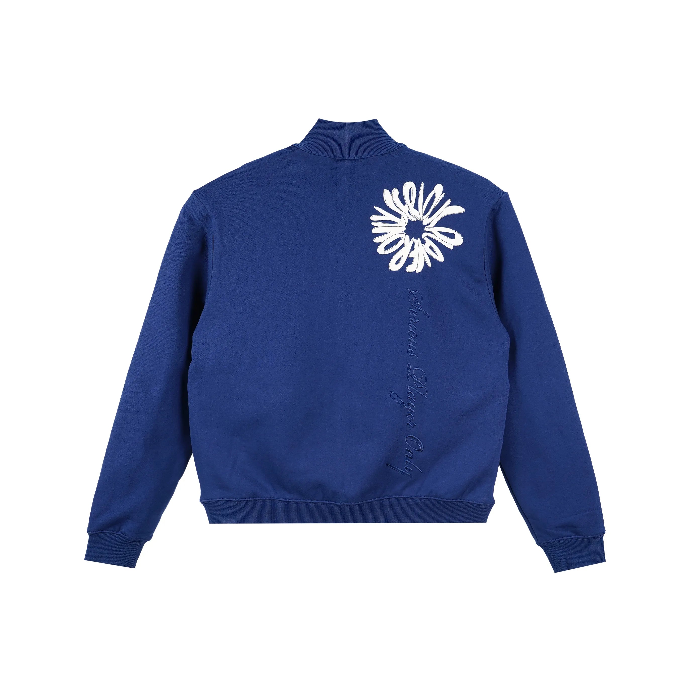 Serious Player Only Zip Up Crewneck Sweatshirt Navy Blue Secondary image