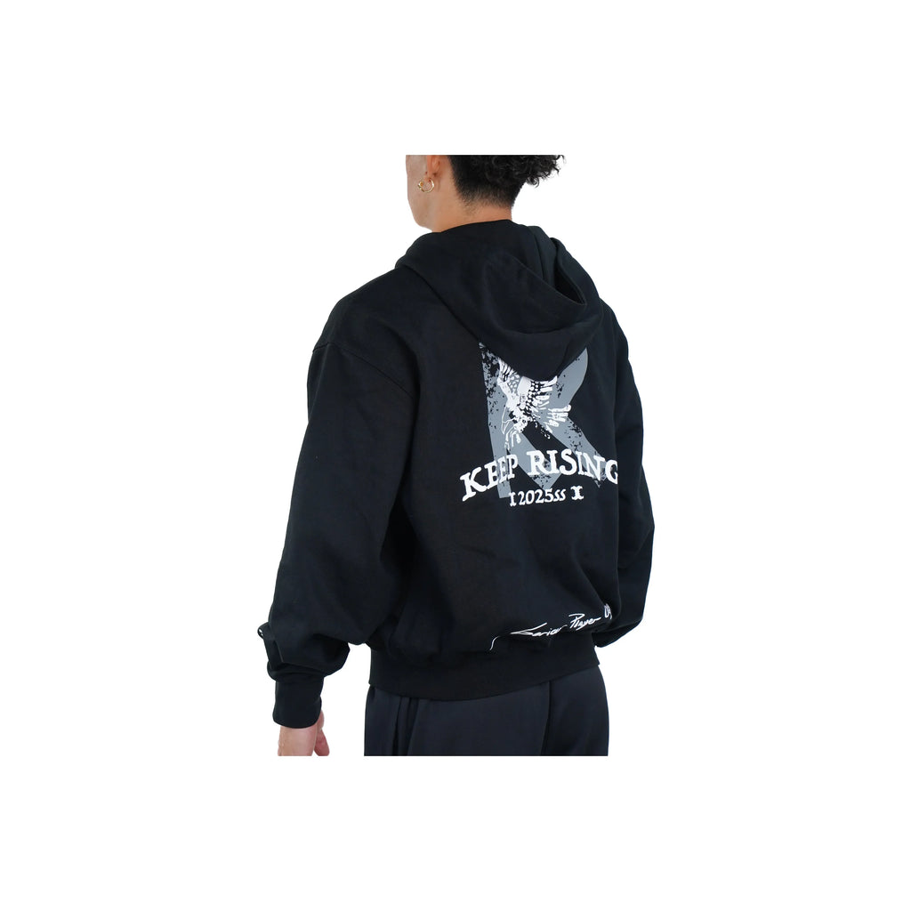 Serious Player Only Lightweight Zip Hoodie KR Black