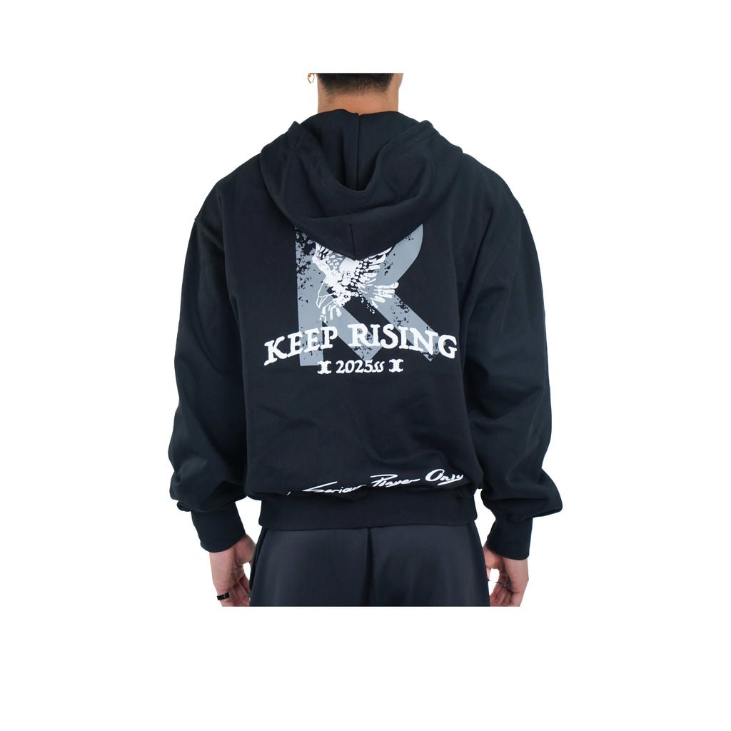 Serious Player Only Lightweight Zip Hoodie KR Black
