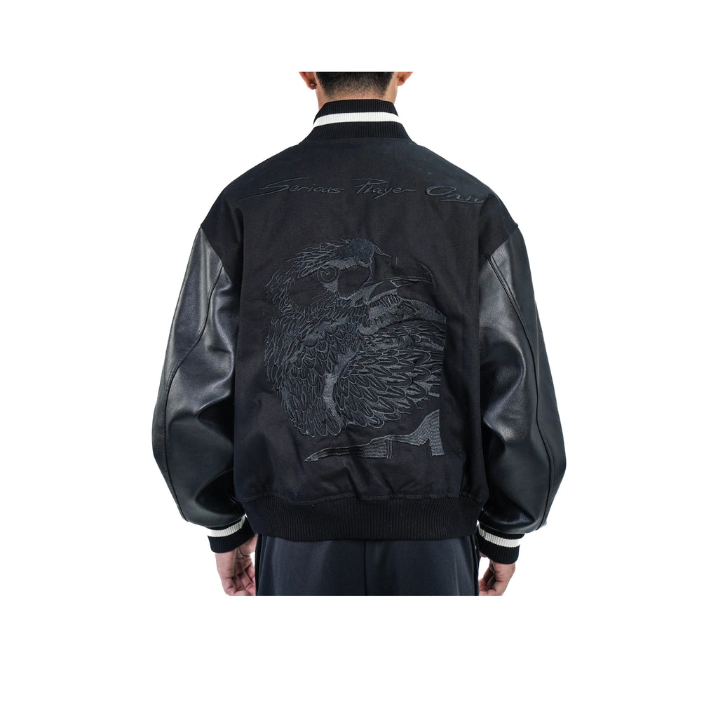 Serious Player Only Baseball Jacket KR Black