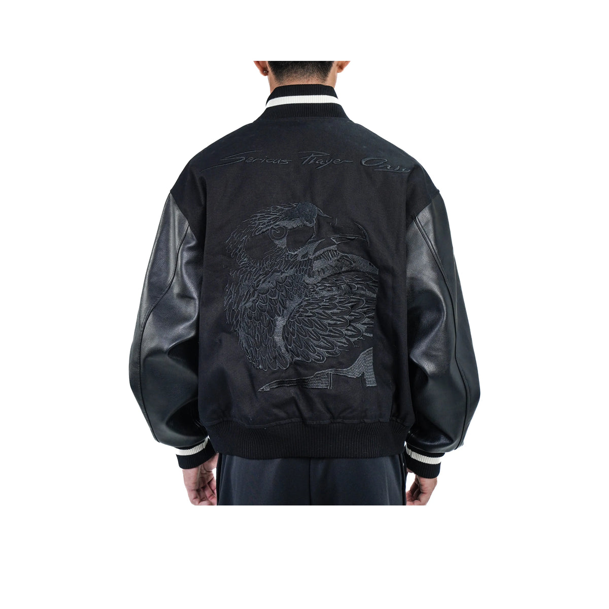 Serious Player Only Baseball Jacket KR Black