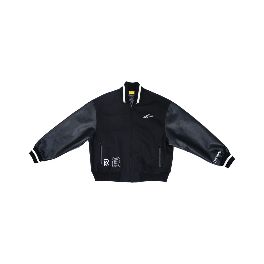 Serious Player Only Baseball Jacket KR Black