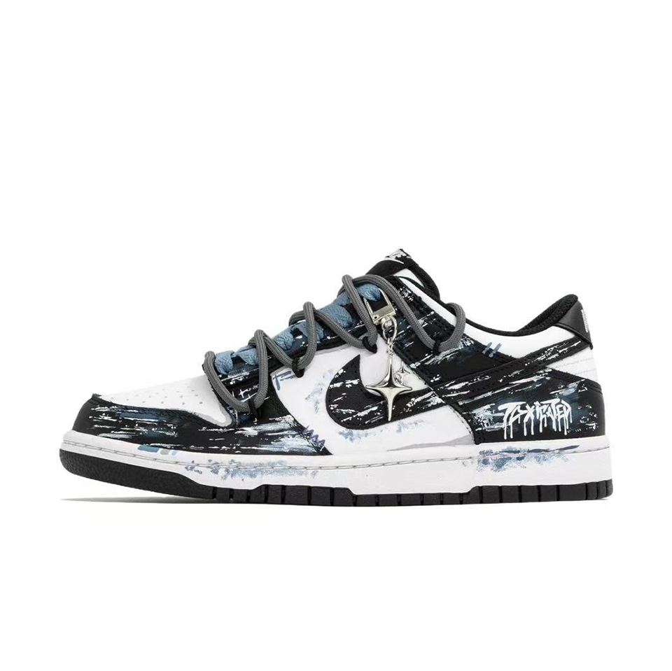 Nike Dunk Low Top 'Ink Star Glow' [Customized] Main image