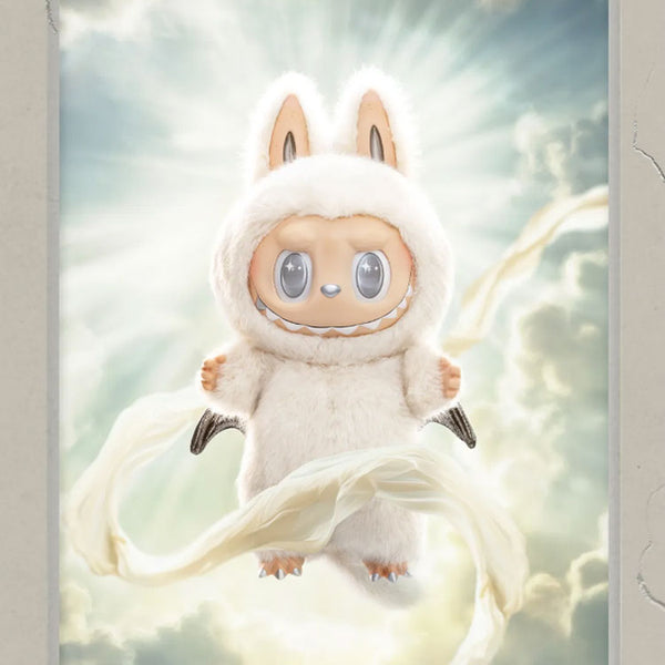 POP MART The Monsters Labubu Zimomo Angel In Clouds Figure No Tote