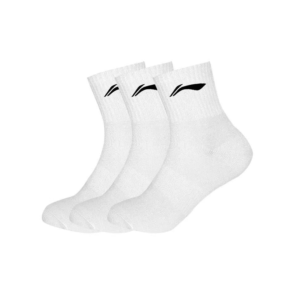 LiNing Socks for Running/Basketball/Sprots 'White/Black/Grey' Main image