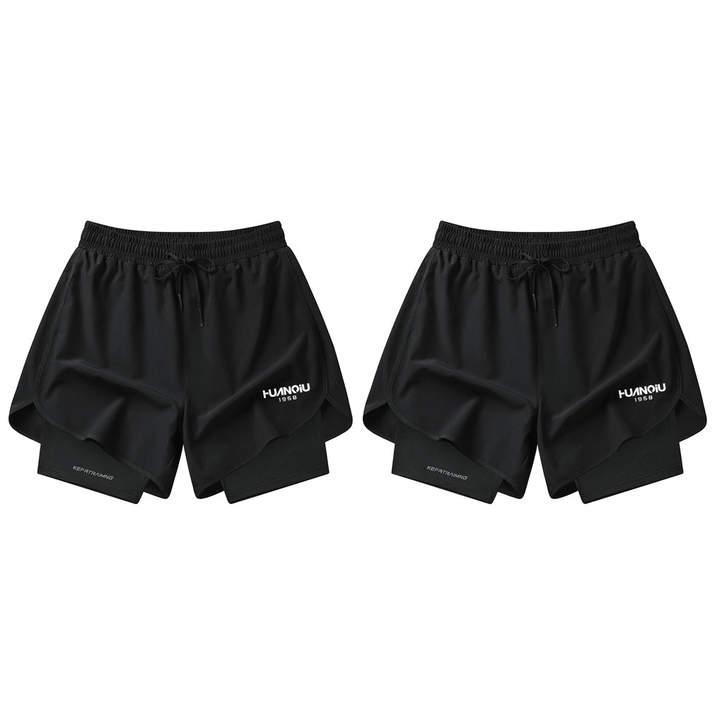 HUANQIU Tight-Fitting Sports Shorts