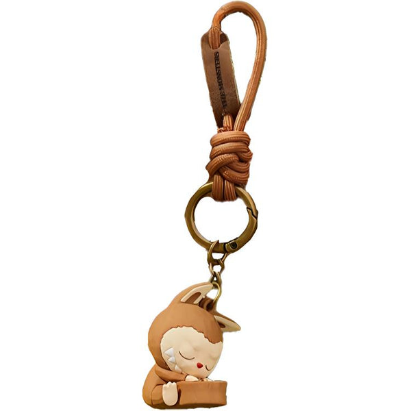 POP MART Labubu Wood Workshop Collection Keychain