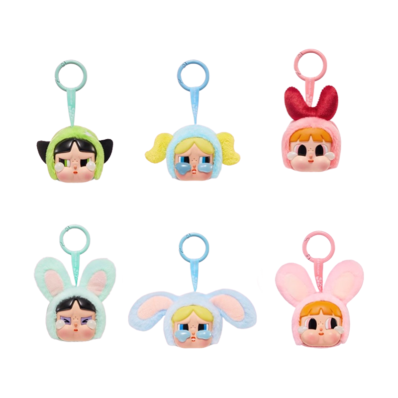 POP MART CRYBABY × The Powerpuff Girls Collection, Plush Rubber Face Mystery Boxes