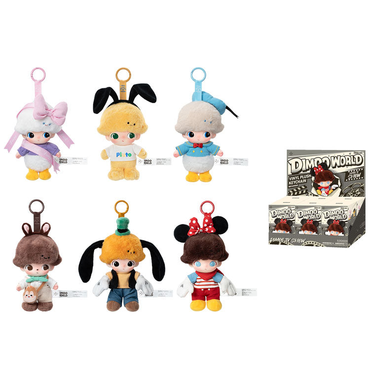 POP MART Dimoo World X Disney Series Vinyl Plush Keychain Single Blind Box
