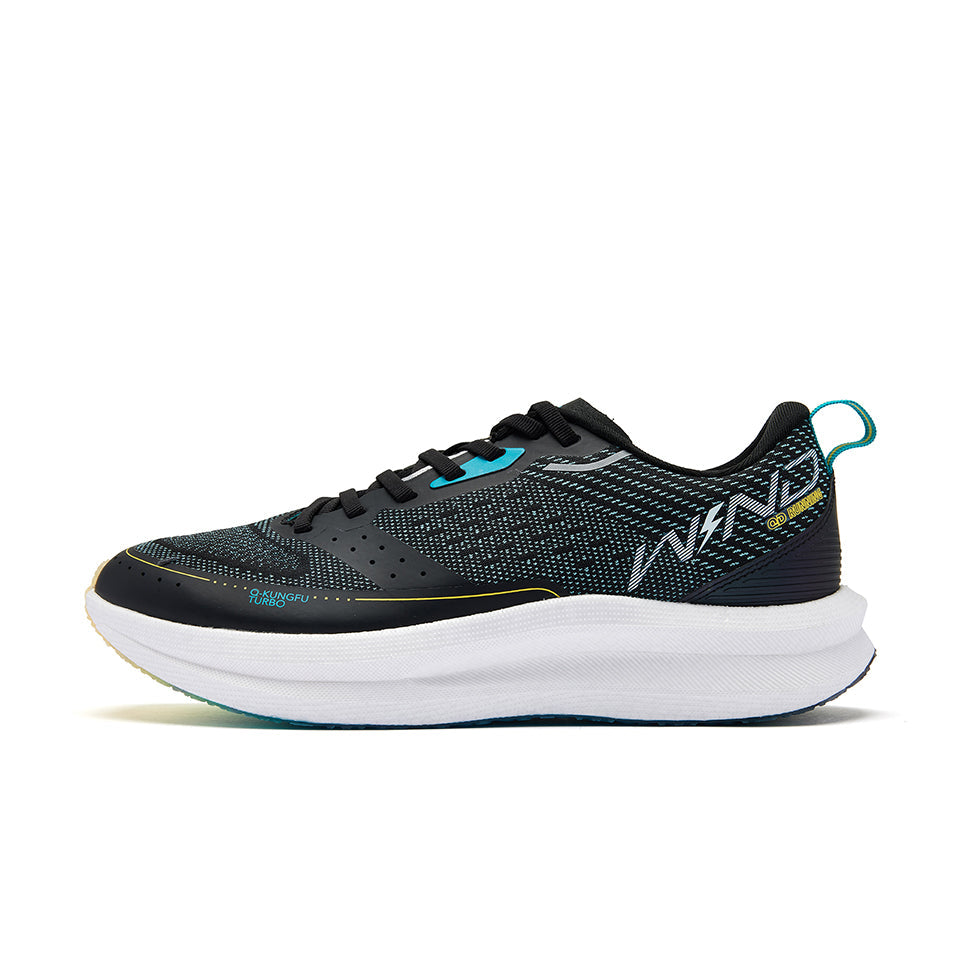 QIAODAN Wind-Running SE 'Black Ultra Cyan' | Running Shoes Main image