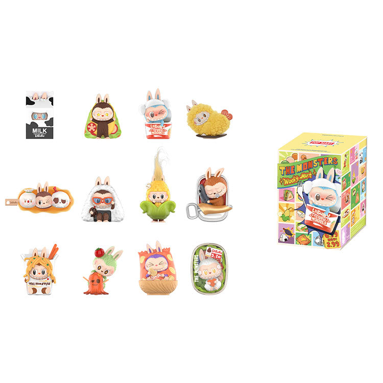 POP MART THE MONSTERS Convenience Store Collection Figure Mystery Boxes Single Mystery Box/Full Box 12 Pcs