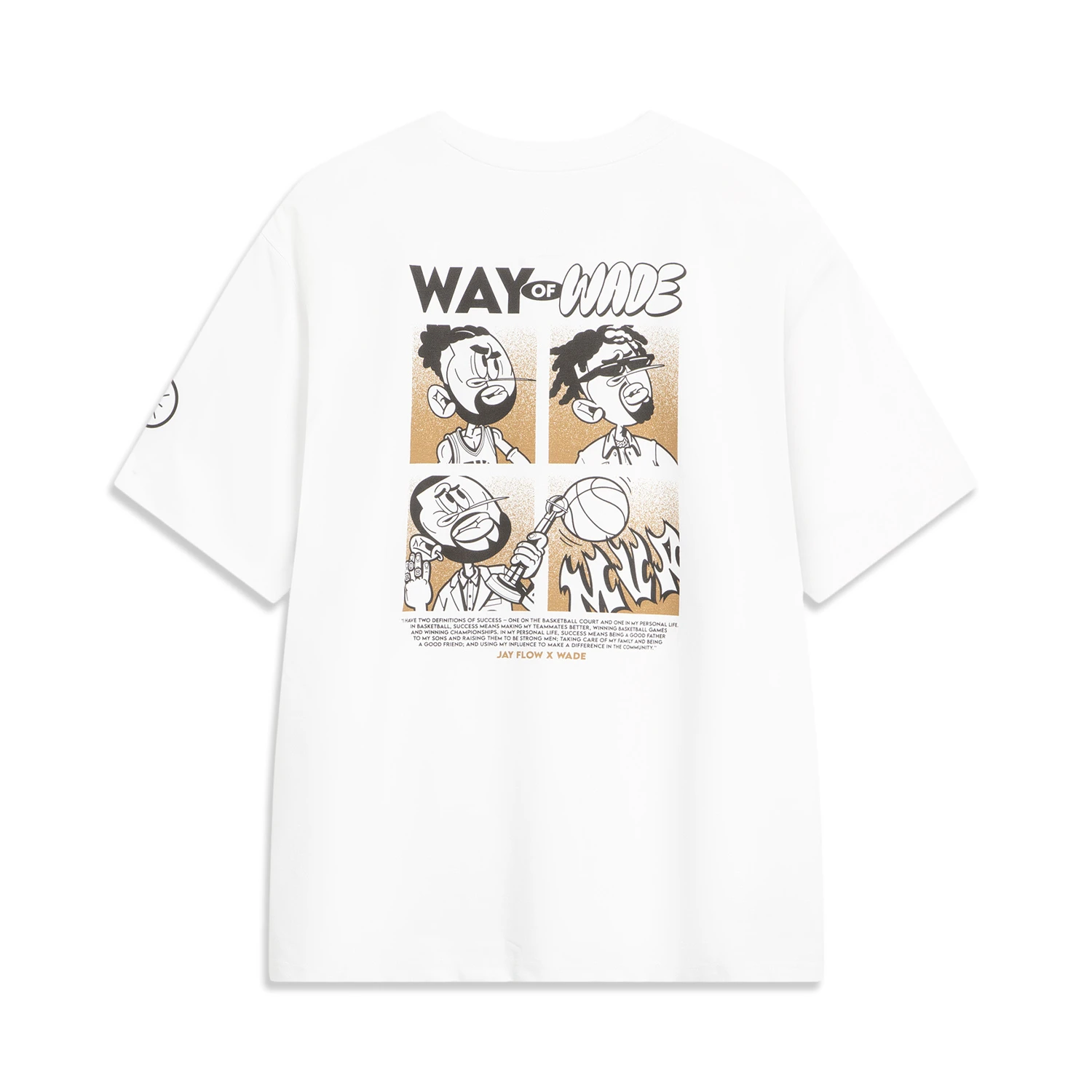 LiNing Way of Wade x Jay Flow T-Shirt 'White' Secondary image