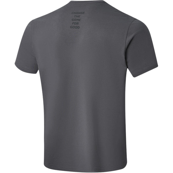 Li Ning Curry China Collection T Shirts Men's Meteorite Gray Crew Neck Moderate