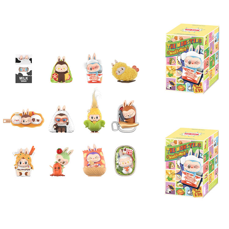 POP MART THE MONSTERS Convenience Store Collection Figure Mystery Boxes Single Mystery Box/Full Box 12 Pcs