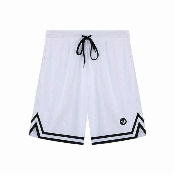 RIGORER Striped Split Logo Basketball Shorts Unisex