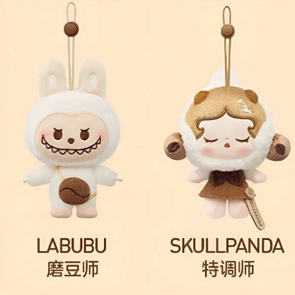 POP MART Bubbles Cute Bean Coffee Factory Collection Plush Pendant
